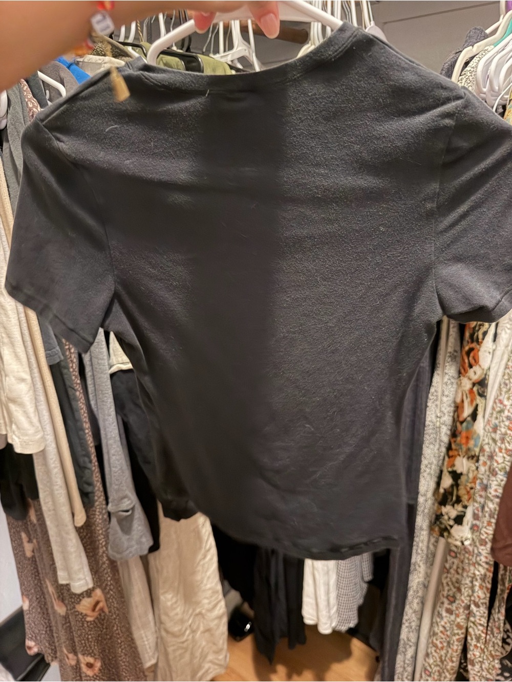 SKIMS Black Short Sleeve Crew T‑Shirt